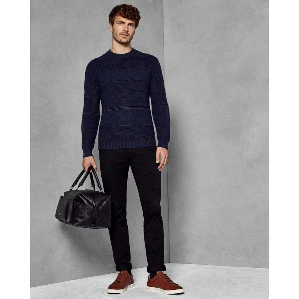 Ted Baker Latar Textured-Knit Crewneck Sweater